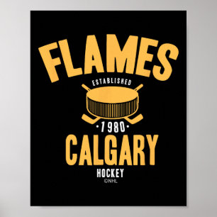 Calgary Flames Hockey Puck Nhl Officially Licensed Poster