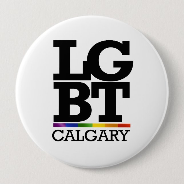 CALGARY LGBT -.png 10 Cm Round Badge (Front)