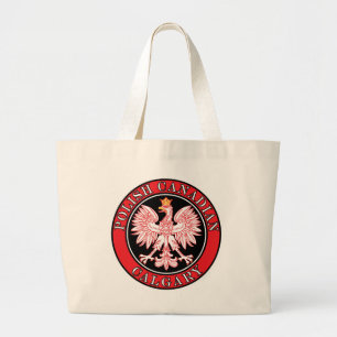 Calgary Polish Canadian Eagle Large Tote Bag