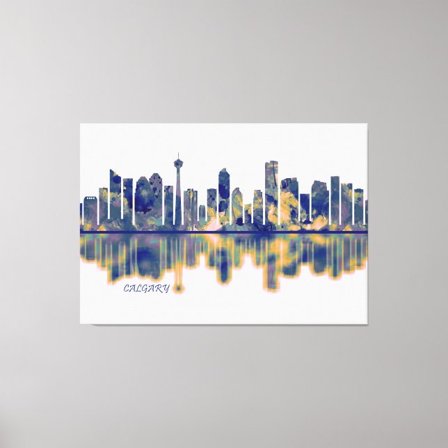 Calgary Skyline Canvas Print (Front)