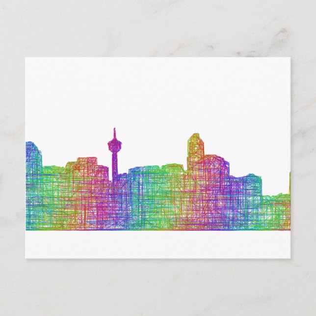 Calgary skyline postcard (Front)