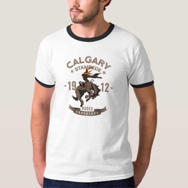 Calgary Stampede Rodeo | Men's Ringer T-Shirt (Front)