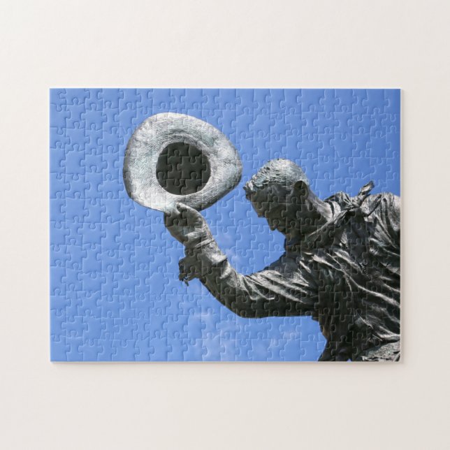 Calgary Stampede Statue. Jigsaw Puzzle (Horizontal)
