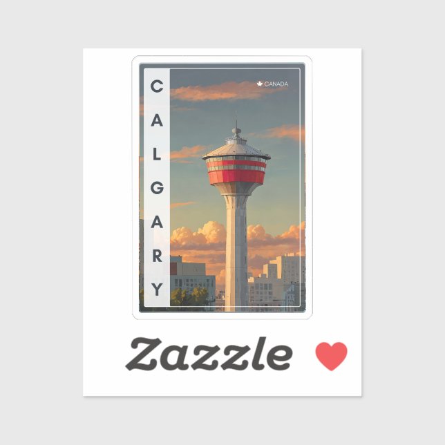 Calgary Tower Sticker Souvenir (Sheet)