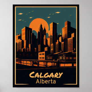 Calgary Vintage Art Poster
