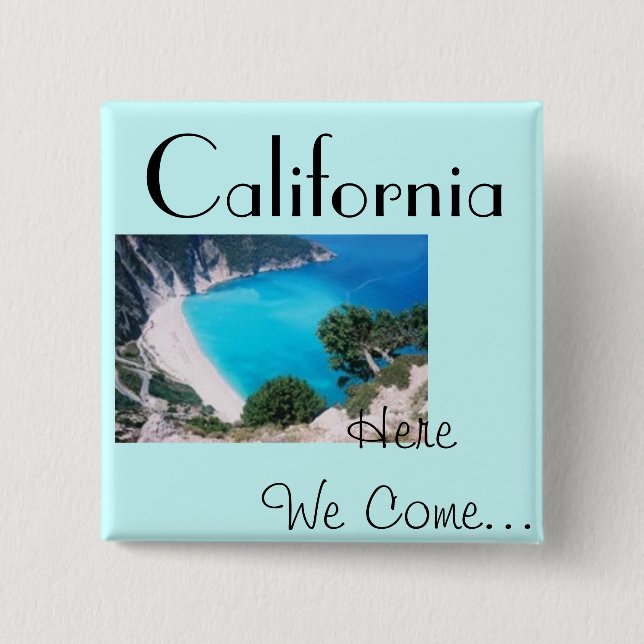 Cali Blue 15 Cm Square Badge (Front)