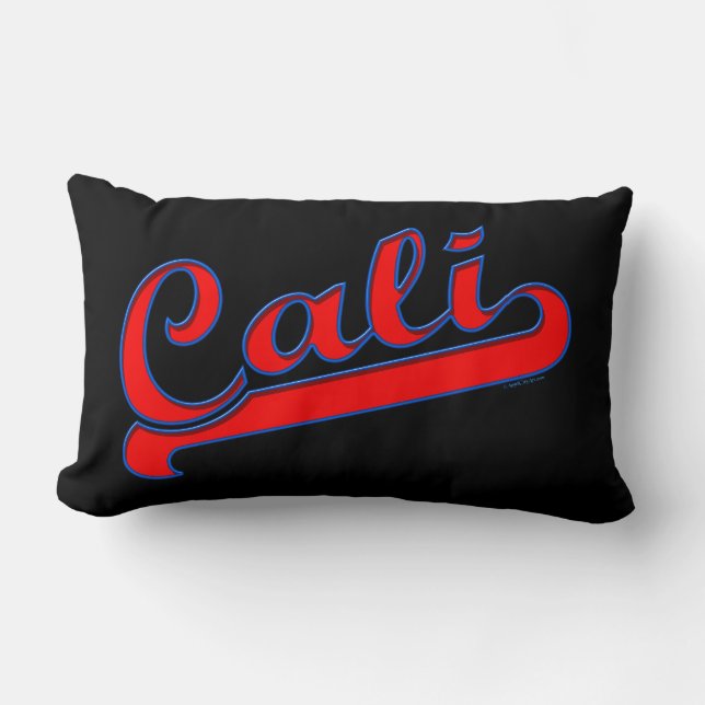 Cali California Neon Red Pillow (Front)