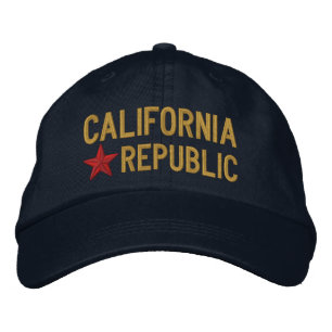 Cali California Republic STAR Embroidery Embroidered Hat