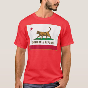 Cali Cat Tees California Catifornia Republic Flag 