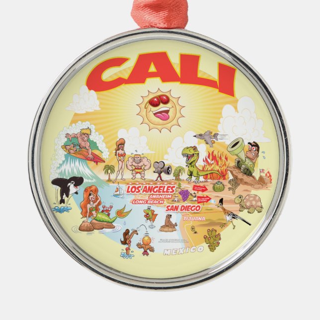 CALI Southern California Ornament (Front)