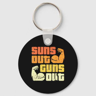 Cali Style Bodybuilding Sun's Out Guns Out Biceps  Key Ring