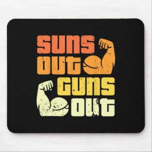 Cali Style Bodybuilding Sun's Out Guns Out Biceps Mouse Pad