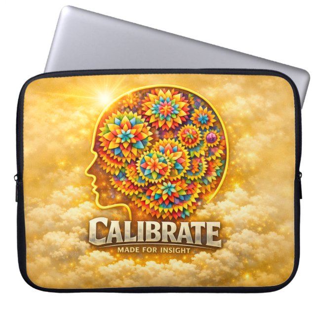 CalibrateMind –Abstract Encouraging Power Mindset Laptop Sleeve (Front)