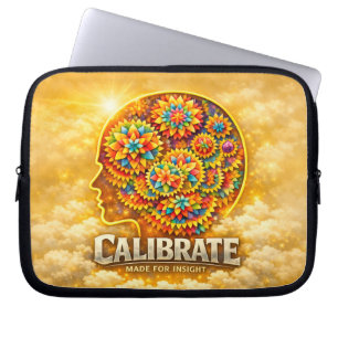 CalibrateMind –Abstract Encouraging Power Mindset Laptop Sleeve