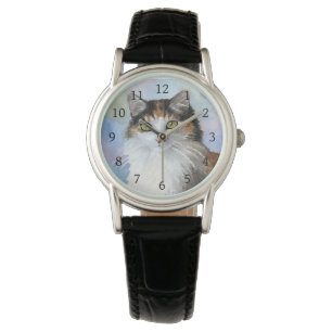 Calico Cat 572 Tortie Tortoise shell blue Watch