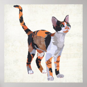 CALICO CAT Art Poster