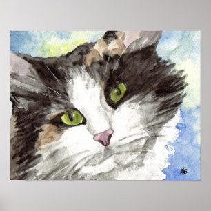 Calico Cat Art Poster