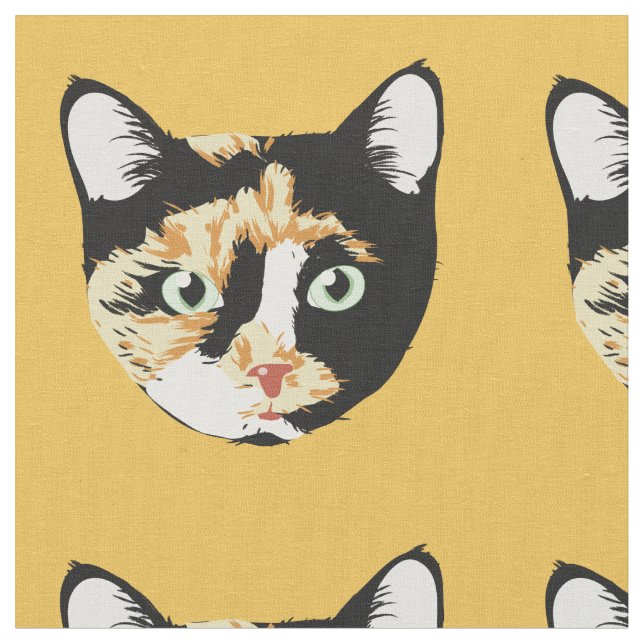 Calico Cat Bonita Fabric (Close Up)