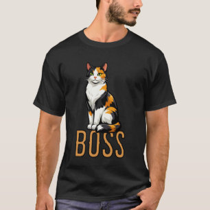 Calico Cat Boss Mug Kitten Lovers Mum Dad T-Shirt