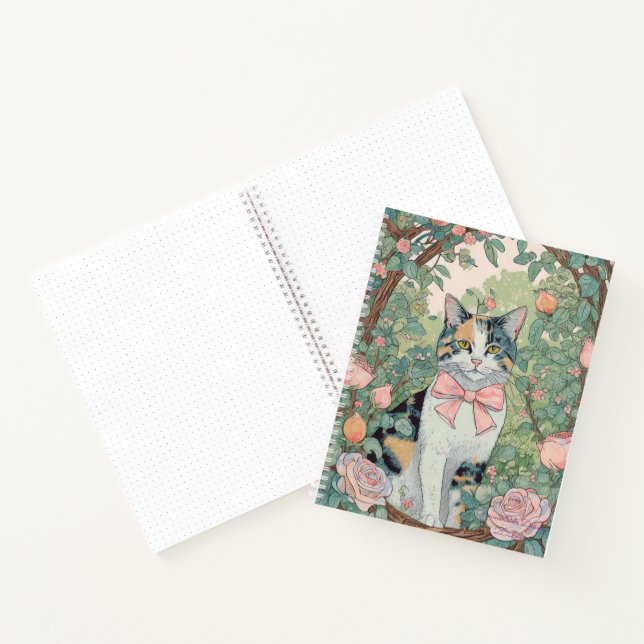 Calico cat bullet journal notebook (Inside)