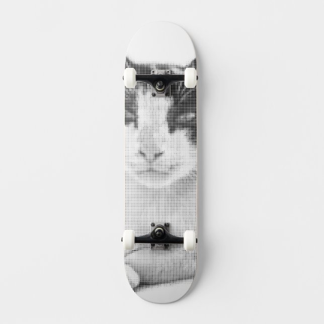 Calico Cat Comic Halftone Skateboard (Front)