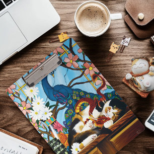 Calico Cat Dragon Red Clipboard