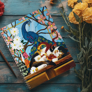 Calico Cat Dragon Red Planner