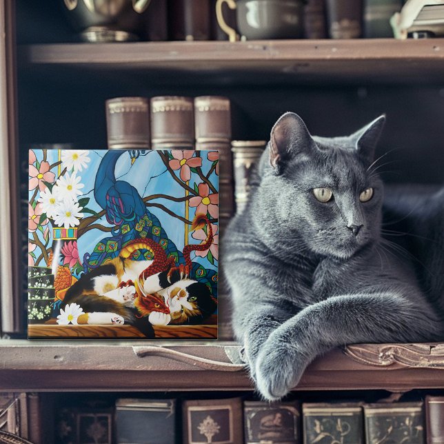 Calico Cat Dragon Red Tile (Creator Uploaded)