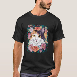 calico cat flower T-Shirt