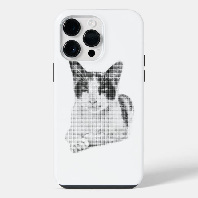 Calico Cat Halftone iPhone Case (Back)