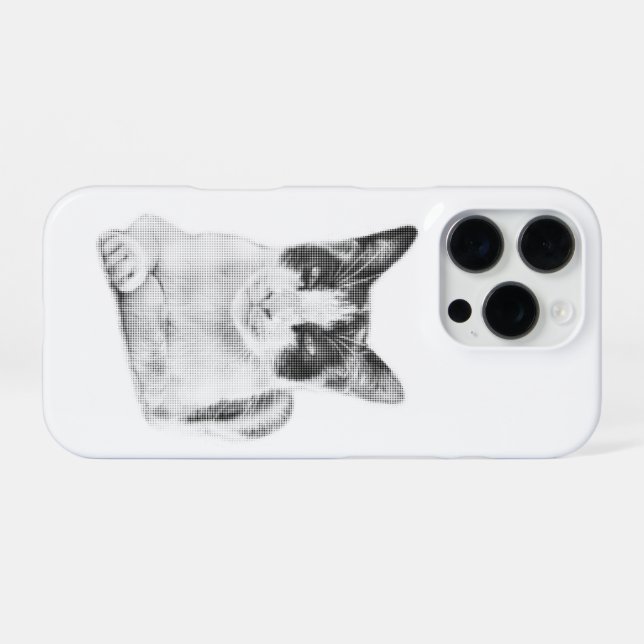 Calico Cat Halftone iPhone Case (Back Horizontal)