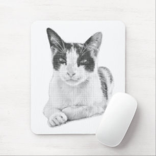 Calico Cat Halftone Mouse Pad