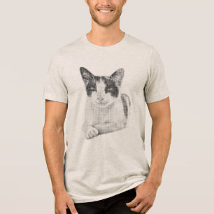 Calico Cat Halftone Tri-Blend Shirt