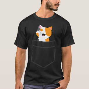Calico Cat In The Pocket Funny Pocket Calico Cat T-Shirt
