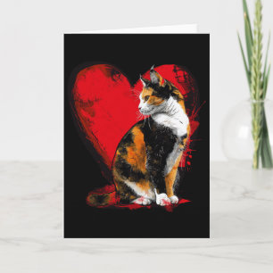 Calico Cat Kitten Valentines Mothers Fathers Day R Card
