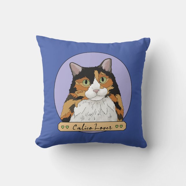 Calico Cat Lover Cushion (Front)