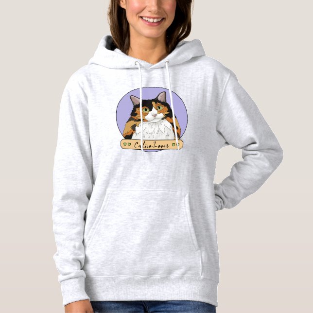 Calico Cat Lover Hoodie (Front)