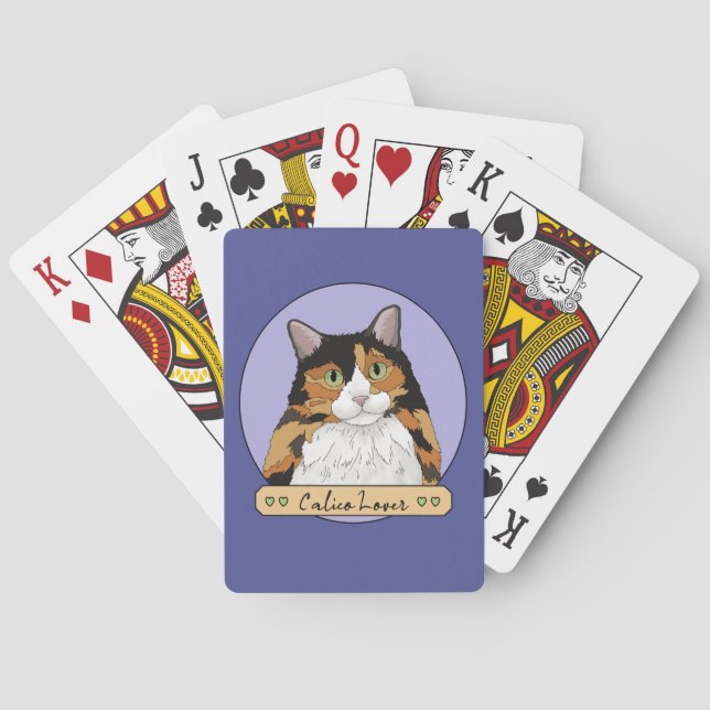 Calico Cat Lover Playing Cards (Back)
