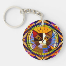 Calico Cat Mosaic - modern & colourful - own text