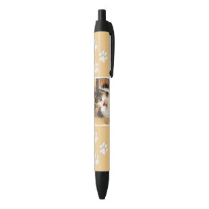 Calico Cat Painting - Cute Original Cat Art Black Ink Pen