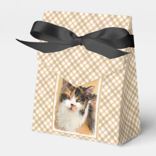 Calico Cat Painting - Cute Original Cat Art Favour Box
