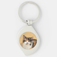 Calico Cat Painting - Cute Original Cat Art