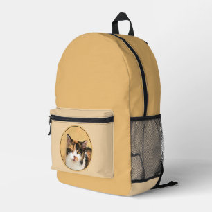 Calico Cat Painting - Cute Original Cat Art Printed Backpack