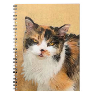 Calico Cat Painting - Cute Original Cat Art Spiral Notebook