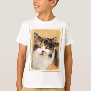 Calico Cat Painting - Cute Original Cat Art T-Shirt