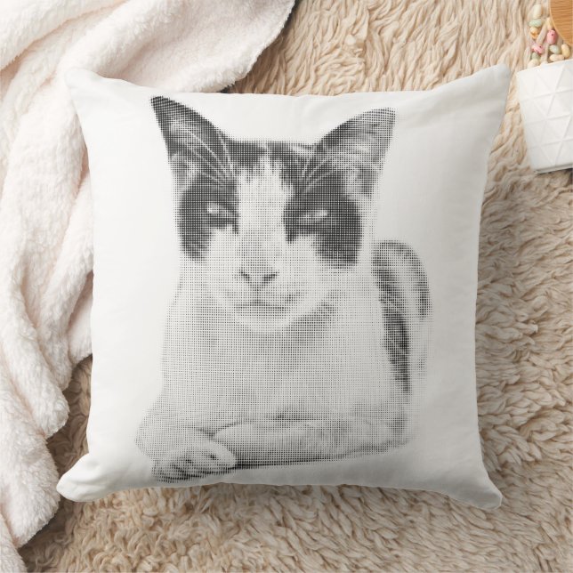 Calico Cat Retro Halftone Cushion (Blanket)