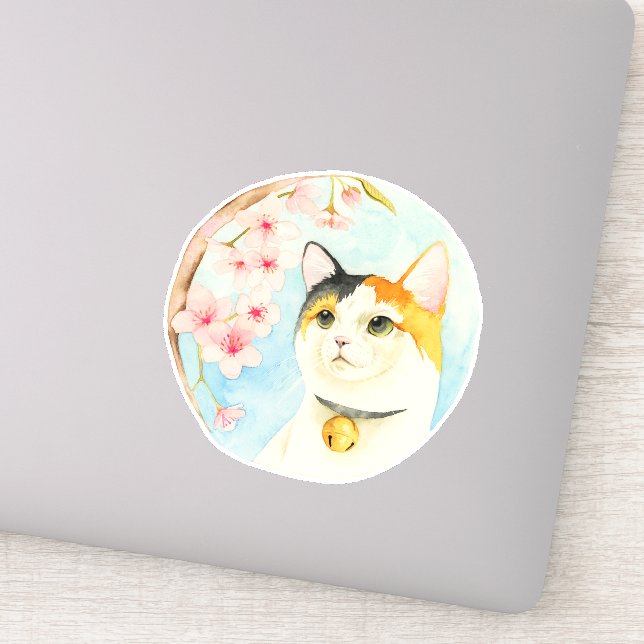 Calico Cat Sakura Cherry Blossom (Detail)