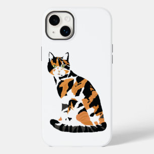 Calico cat sitting Case-Mate iPhone 14 plus case