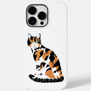 Calico cat sitting Case-Mate iPhone 14 pro max case