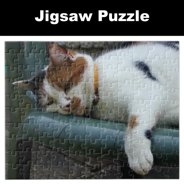 Calico cat sleeping jigsaw puzzle (Creator Uploaded)
